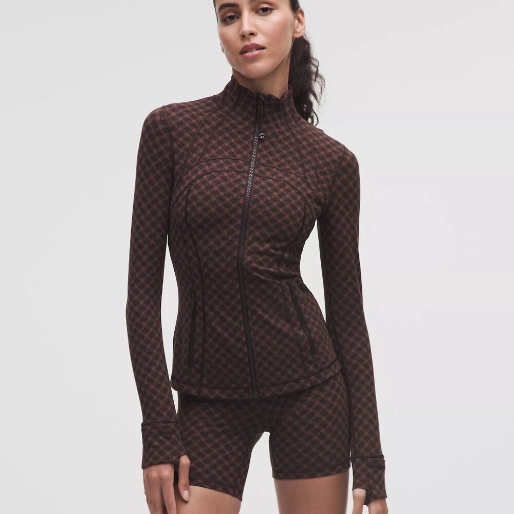 Lululemon Define Jacket Jacquard-Square Heart Jacquard Java Sequoia-NWT